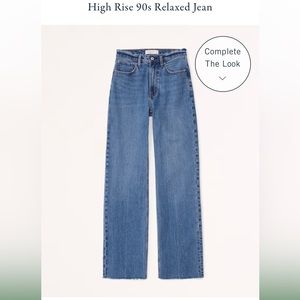 Abercrombie High Rise 90’s Relaxed Jean (25, Short)